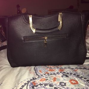 Full black side bag